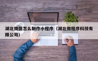 建湖湖北微信怎么制作小程序（湖北微程序科技有限公司）